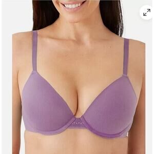WACOAL Perfect Primer Push Up Bra Padded Contour Underwire Purple 858313 Sz 32DD